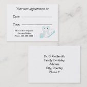 歯科用アポイントメントアラーム 予約カード (正面/裏面)