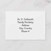 歯科用アポイントメントオフィスカード 予約カード (裏面)