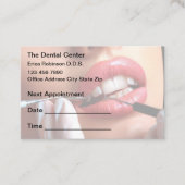 歯科用アポイントメントバジェット名刺 予約カード (正面)