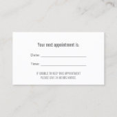 歯科用アポイントメントメタルグレーテクスチャ 予約カード (裏面)