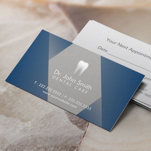 歯科用アポイントメントモダンブルー歯科医 予約カード