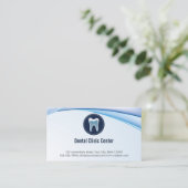 歯科用アポイントメントモダンブルー歯科医 予約カード (スタンド正面)