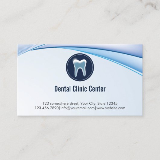 歯科用アポイントメントモダンブルー歯科医 予約カード (正面)