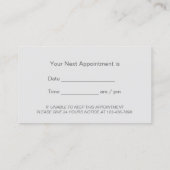 歯科用アポイントメントモダンブルー歯科医 予約カード (裏面)