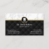 歯科用アポイントメントモダンマーブルラグジュアリー歯科医 予約カード (正面)