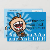 歯科用アポイントメントリマインダカスタマイズ可能プロモーション ポストカード (正面/裏面)