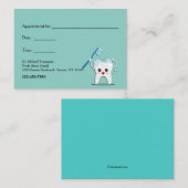 歯科用アポイントメントリマインダカード 名刺 (正面/裏面)