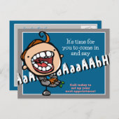 歯科用アポイントメントリマインダーのカスタマイズ可能はがき ポストカード (正面/裏面)