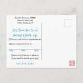 歯科用アポイントメントリマインダーポストカード ポストカード (裏面)
