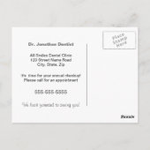 歯科用アポイントメントリマインダーポストカード ポストカード (裏面)