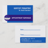 歯科用アポイントメントリマインダー小児歯科医 名刺 (正面/裏面)