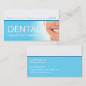 歯科用アポイントメントリマインダー次回の訪問 予約カード (正面/裏面)