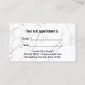 歯科用アポイントメントレザー&マーブル歯科医 予約カード (裏面)