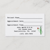 歯科用アポイントメント名刺 予約カード (正面)