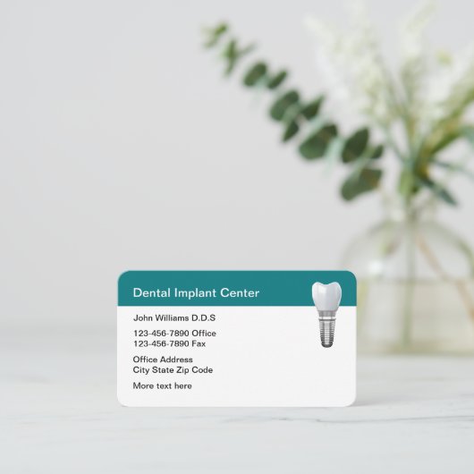 歯科用インプラントテーマアポイントメント名刺 名刺 (スタンド正面)