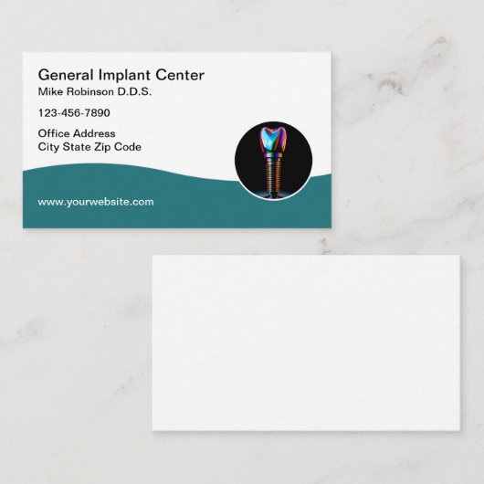 歯科用インプラントテーマ名刺 名刺 (正面/裏面)