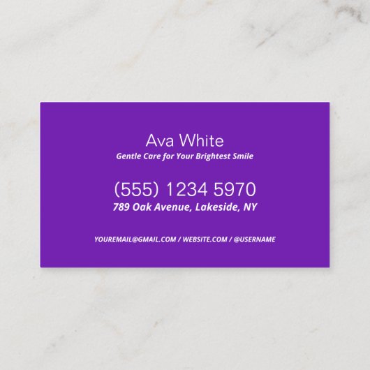 歯科用カスタムQR 名刺 (裏面)