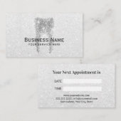 歯科用シルバーグリッター歯モダン歯科医院 予約カード (正面/裏面)