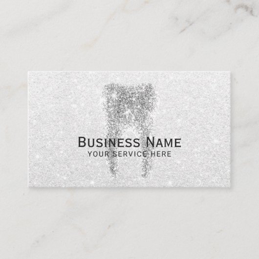 歯科用シルバーグリッター歯モダン歯科医院 予約カード (正面)