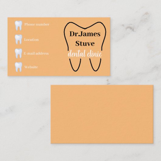 歯科用シンプル名刺 名刺 (正面/裏面)