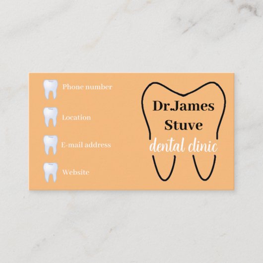 歯科用シンプル名刺 名刺 (正面)