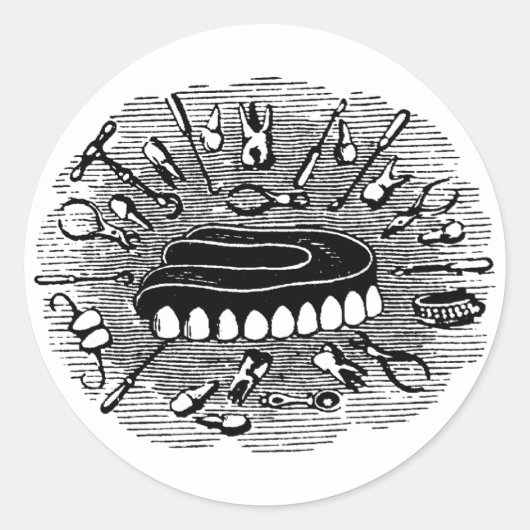 歯科用ステッカー ラウンドシール (正面)