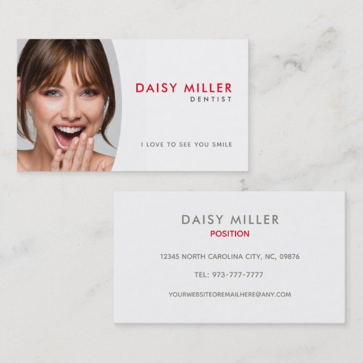 歯科用スローガン名刺 名刺 (正面/裏面)