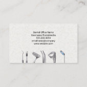 歯科用ツールと歯のロゴ 名刺 (裏面)