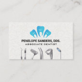 歯科用ツールと歯のロゴ 名刺 (正面)