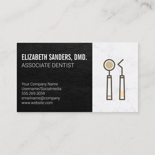 歯科用ツールアイコン | ハードウェア機器 名刺 (裏面)