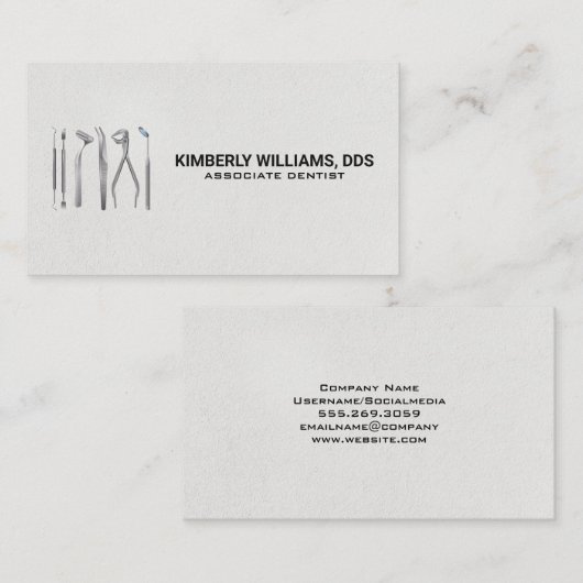 歯科用ツールアイコン 名刺 (正面/裏面)