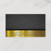 歯科用ツール | 金ゴールドダークメタル 名刺 (裏面)