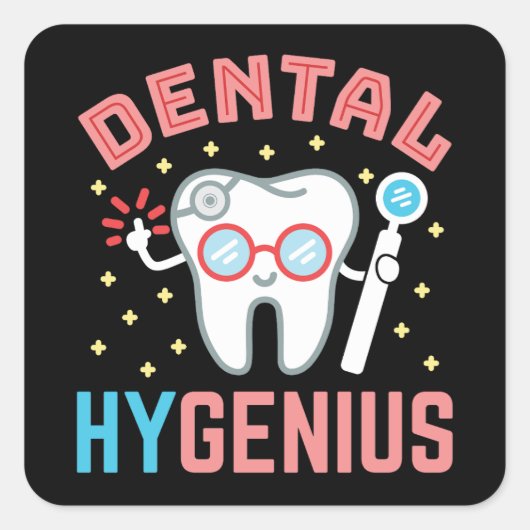 歯科用ハイガおもしろいス衛生士RDH スクエアシール (正面)