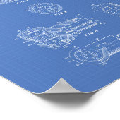 歯科用ハンドピース1961特許技術青写真 ポスター (角)