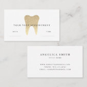 歯科用フェイク金ゴールドグリッター 予約カード (正面/裏面)