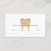 歯科用フェイク金ゴールドグリッター 予約カード (正面)