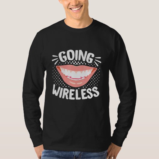 歯科用ブレース歯科医歯科矯正医へのワイヤレス Tシャツ (正面)