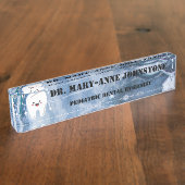 歯科用プロフェッショナルのデスク名プレート デスクネームプレート (側面)