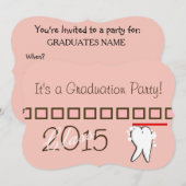 歯科用プロフェッショナルの卒業の招待#30 招待状 (正面/裏面)