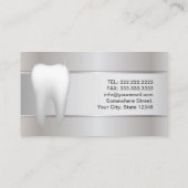 歯科用プロフェッショナル銀製歯科医 名刺 (裏面)
