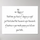 歯科用ポスターを磨く夜をスキップ ポスター (正面)