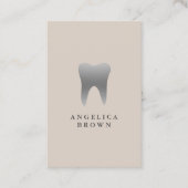 歯科用ミニマル名刺 – シルバーティースデザイン 名刺 (正面)