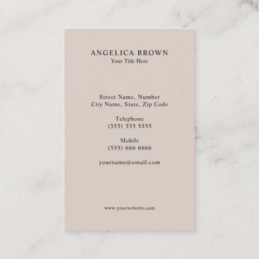 歯科用ミニマル名刺 – シルバーティースデザイン 名刺 (裏面)