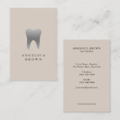 歯科用ミニマル名刺 – シルバーティースデザイン 名刺 (正面/裏面)