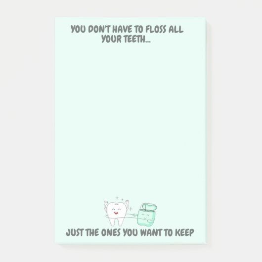 歯科用メモ帳4"x 6" ポストイット (正面)