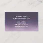 歯科用モダン金ゴールド歯のロゴ紫グラデーション歯科 名刺 (裏面)