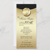 歯科用ラックカードギフト証明書金ゴールドブラック (裏面)