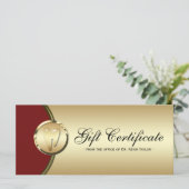歯科用ラックカードギフト証明書金ゴールドモラレッド (スタンド正面)