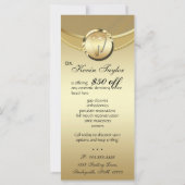 歯科用ラックカードギフト証明書金ゴールド臼歯 (裏面)