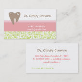 歯科用名刺かわいいハート歯の円PGB 予約カード (正面/裏面)